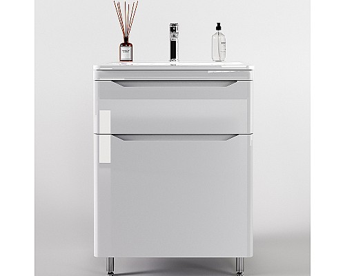 Тумба под раковину Style Line Марелла 70 Люкс Plus СС-00002399 Белый глянец антискрейтч