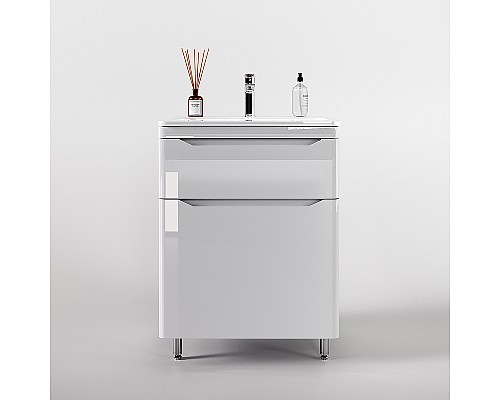 Тумба под раковину Style Line Марелла 70 Люкс Plus СС-00002399 Белый глянец антискрейтч