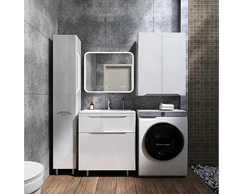 Тумба под раковину Style Line Марелла 70 Люкс Plus СС-00002399 Белый глянец антискрейтч