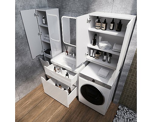 Тумба под раковину Style Line Марелла 70 Люкс Plus СС-00002399 Белый глянец антискрейтч