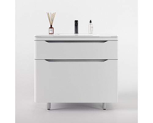 Тумба под раковину Style Line Марелла 90 Люкс Plus СС-00002416 Белый матовый антискрейтч