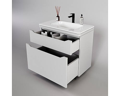 Тумба под раковину Style Line Марелла 90 Люкс Plus СС-00002416 Белый матовый антискрейтч