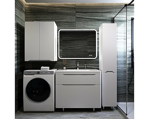 Тумба под раковину Style Line Марелла 90 Люкс Plus СС-00002416 Белый матовый антискрейтч