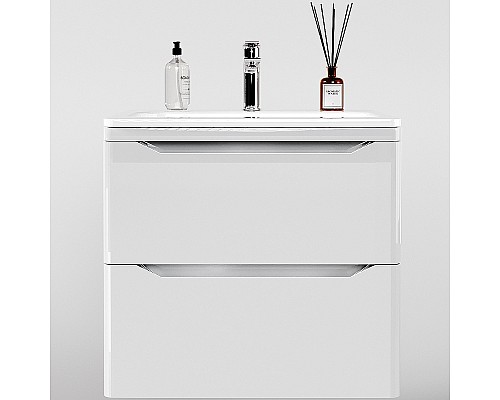 Тумба под раковину Style Line Марелла 70 Люкс Plus СС-00002408 подвесная Белый глянец антискрейтч
