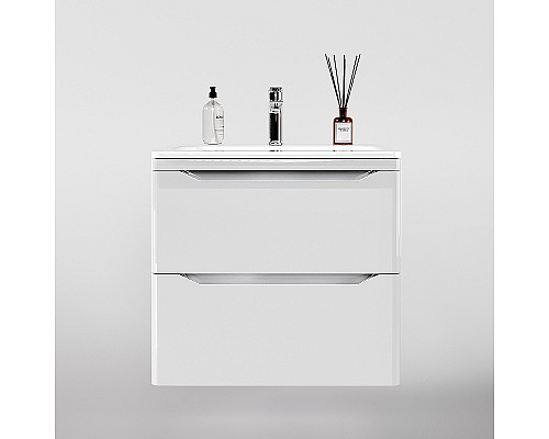 Тумба под раковину Style Line Марелла 70 Люкс Plus СС-00002408 подвесная Белый глянец антискрейтч