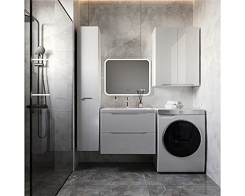 Тумба под раковину Style Line Марелла 70 Люкс Plus СС-00002408 подвесная Белый глянец антискрейтч