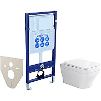 Комплект унитаза с инсталляцией Aquatek Set Aquatek Амадео с сиденьем Микролифт