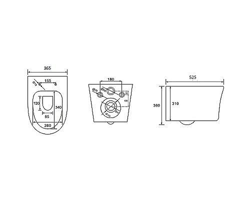 Комплект унитаза с инсталляцией Aquatek Set Aquatek Ника с сиденьем Микролифт