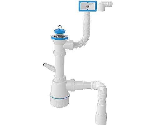 Сифон для кухонной мойки Nova 1036 Белый