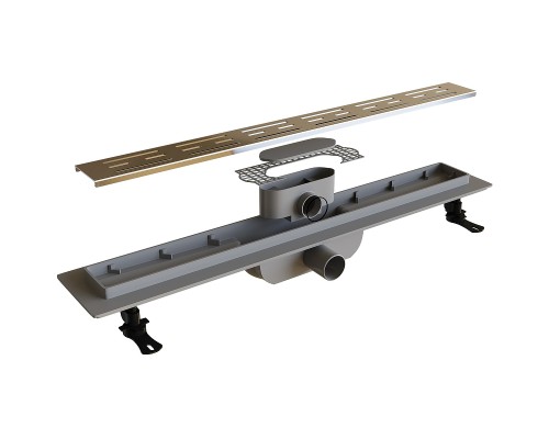 Душевой лоток RGW Drain Leo-10-80 60211080-01 с решеткой Хром