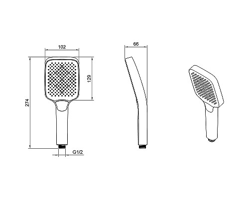 Ручной душ Berges H1 070021 Хром