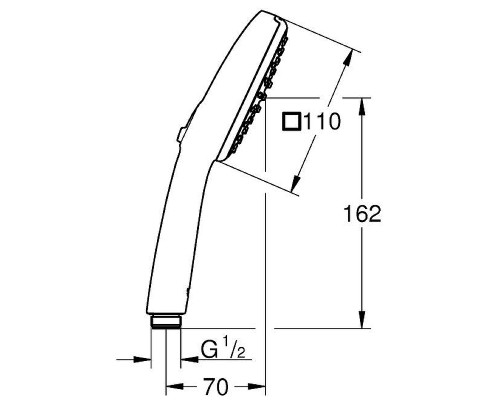 Ручной душ Grohe Tempesta Cube 110 26746003 Хром