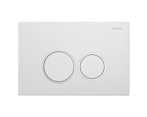 Клавиша смыва Aquanika Basic R-type 01.02.08 Белая Хром