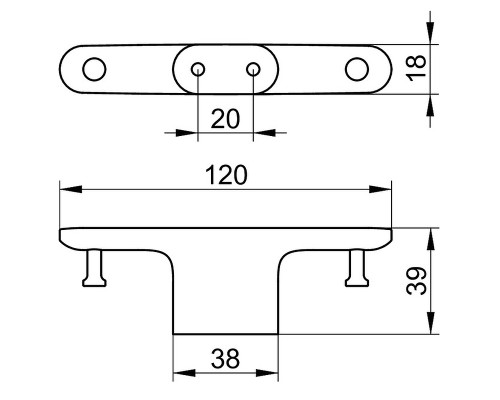 Двойной крючок Keuco Edition 400 11515 030000 Шлифованная бронза