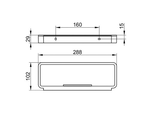 Полка корзина Keuco Plan 14958 010038 Хром Светло-серая