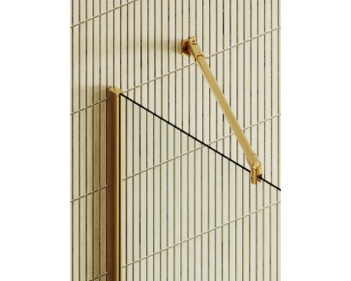 Душевая перегородка Maybah Glass MGD-732-3ш 890x1950 в широком профиле Золото стекло прозрачное