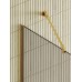 Душевая перегородка Maybah Glass 890x1950 в узком профиле Золото стекло бронзовое