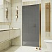 Душевая дверь Maybah Glass MGD-806-3 800x1980 на монопетле Золото стекло графитовое