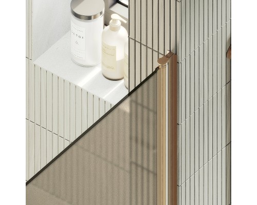 Душевая дверь Maybah Glass MGD-811-2 900x1980 на монопетле Бронза стекло бронзовое матовое