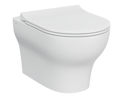 Комплект унитаза с инсталляцией Vitra Zentrum Round 9879B003-7200 с сиденьем Микролифт и клавишей смыва Хром глянцевый