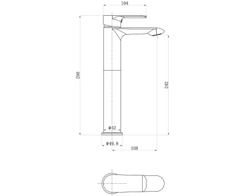 Смеситель для раковины beWash Bliss BVMM0BH123 Хром