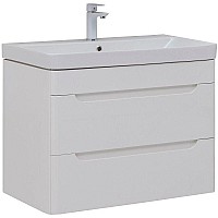 Тумба с раковиной Aquanet София 80 274192 подвесная Белый глянец