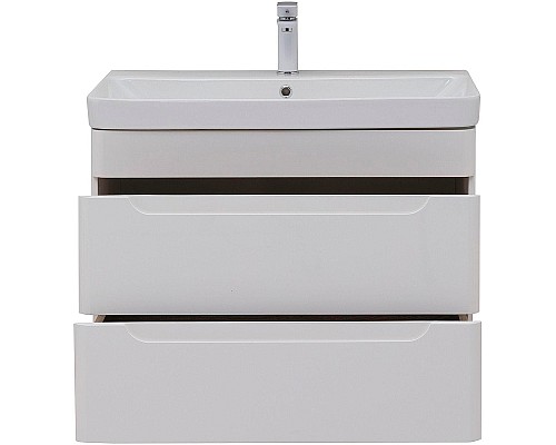 Тумба с раковиной Aquanet София 80 274192 подвесная Белый глянец