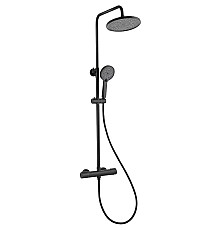 Душевая система beWash BV1TMSS6120 с термостатом Черная матовая