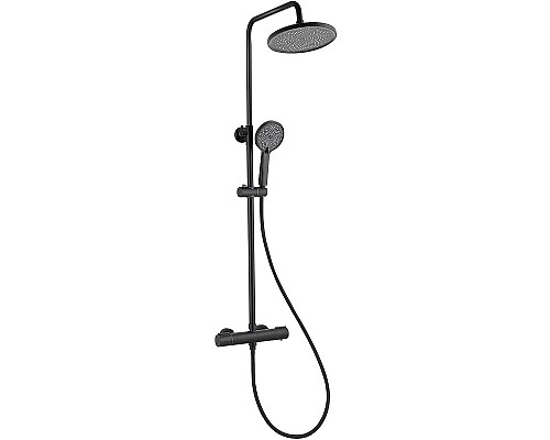 Душевая система beWash BV1TMSS6120 с термостатом Черная матовая