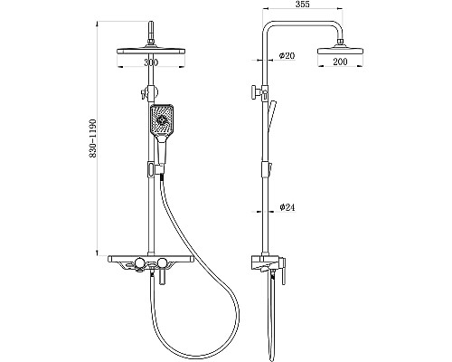 Душевая система beWash BV0MMSS6150 Хром