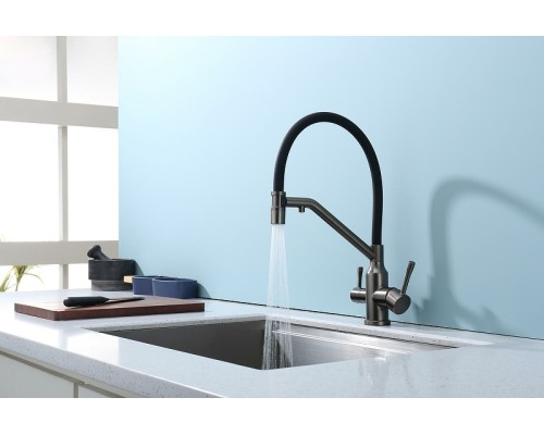 Смеситель для кухни Raglo R81.62.09 Графит матовый Черный