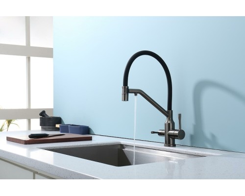 Смеситель для кухни Raglo R81.62.09 Графит матовый Черный