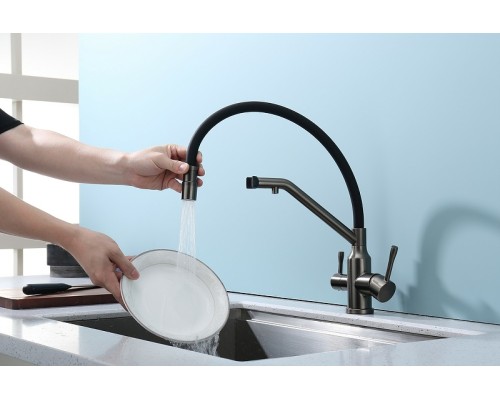 Смеситель для кухни Raglo R81.62.09 Графит матовый Черный