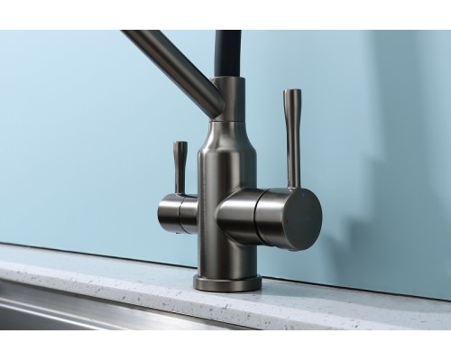 Смеситель для кухни Raglo R81.62.09 Графит матовый Черный