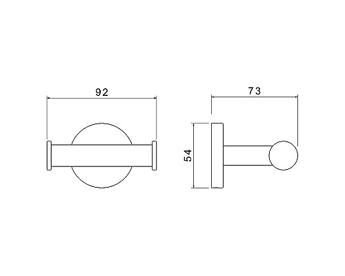 Двойной крючок Aquatek Оберон AQ4202MB Черный матовый