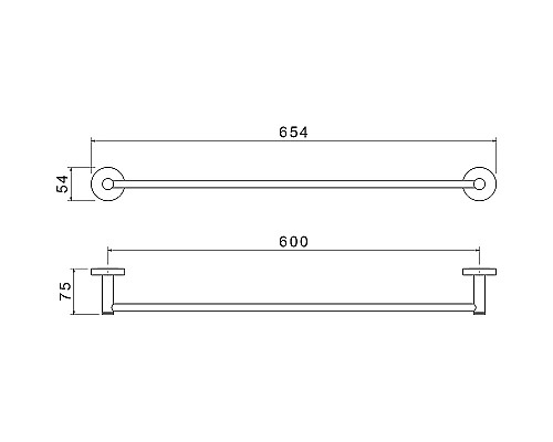 Полотенцедержатель Aquatek Европа AQ4114MB Черный матовый