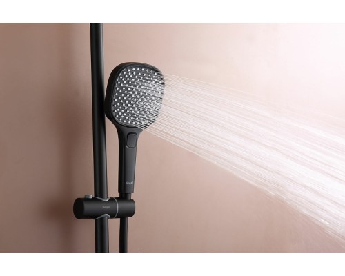 Душевая система Raglo R22.26.06 с термостатом Черная матовая
