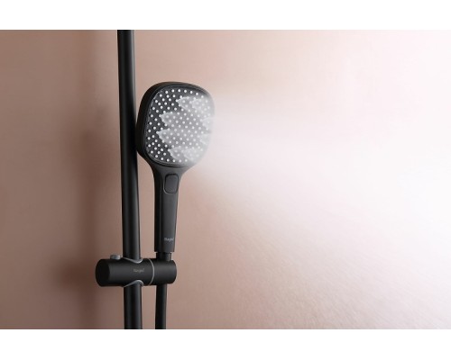 Душевая система Raglo R22.26.06 с термостатом Черная матовая