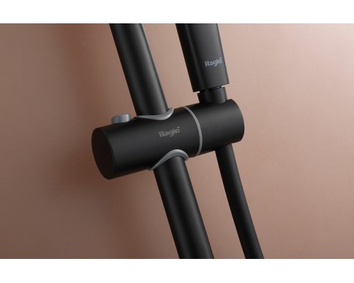 Душевая система Raglo R22.26.06 с термостатом Черная матовая