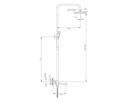 Душевая система Raglo R30.24 Хром