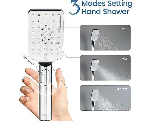 Ручной душ Aquatek Лира Select 80 3 jet AQ2005CR Хром