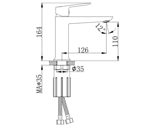 Смеситель для раковины Splenka S41.10 Хром