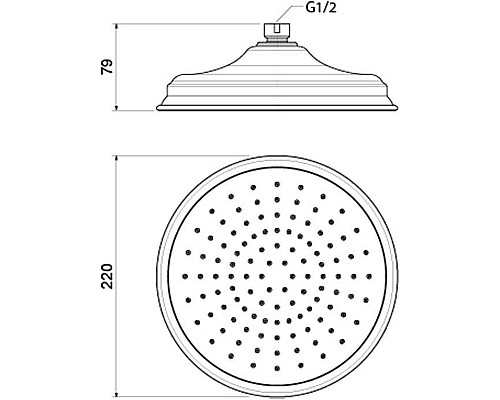 Верхний душ Aquatek Классик AQ2088CR Хром