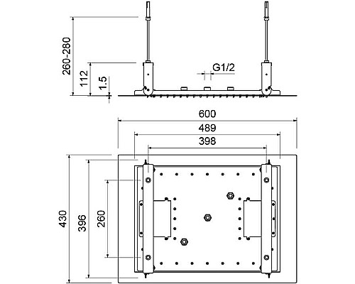 Верхний душ Aquatek 3 jet AQ2083CR Хром