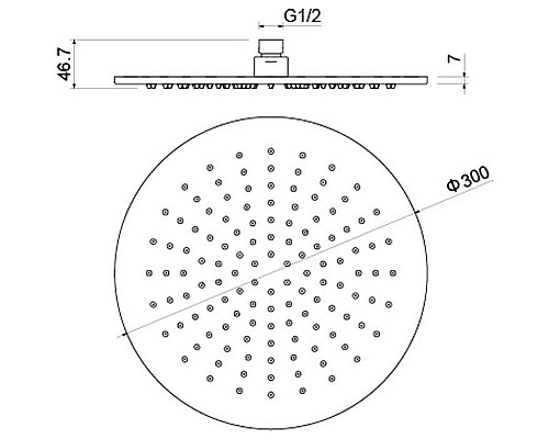 Верхний душ Aquatek AQ2079CR Хром
