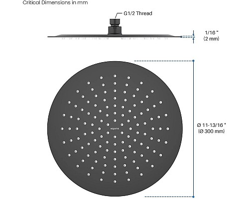 Верхний душ Aquatek AQ2075MB Черный матовый