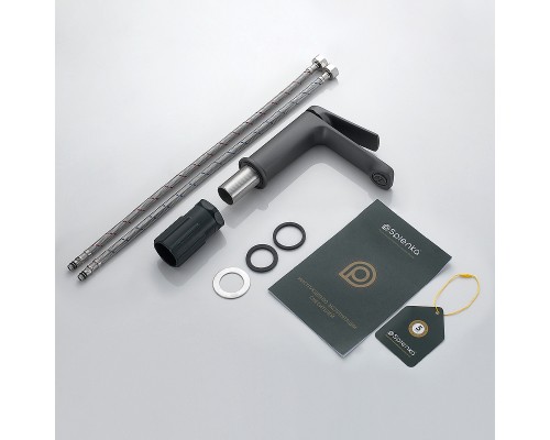 Смеситель для раковины Splenka S40.10.07 Серый матовый