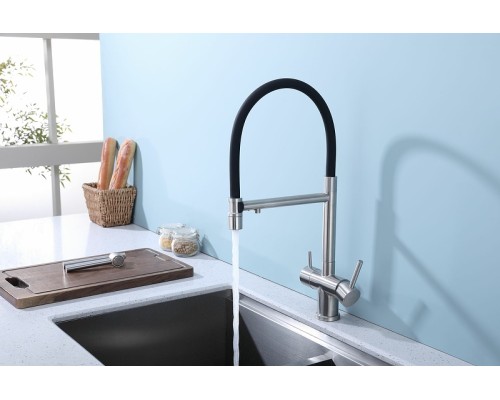 Смеситель для кухни Splenka S70.63.05 Сатин Черный