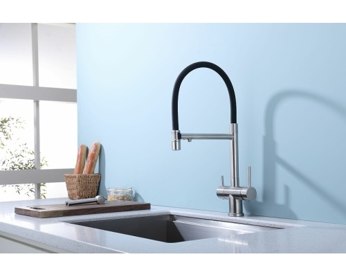 Смеситель для кухни Splenka S70.63.05 Сатин Черный