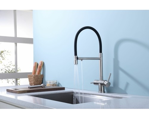 Смеситель для кухни Splenka S70.63.05 Сатин Черный